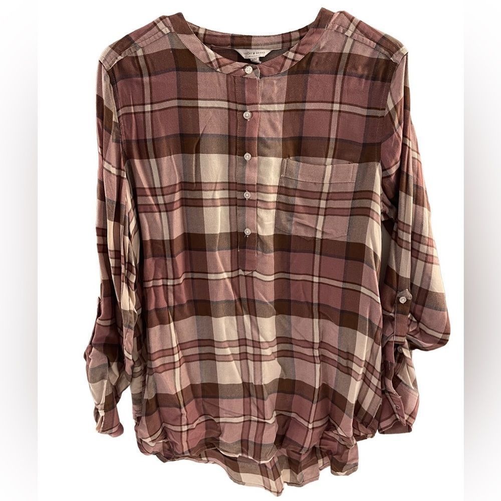 Lucky Brand Women’s Tunic Flannel Shirt Size M